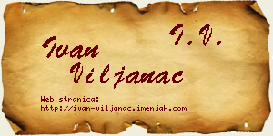 Ivan Viljanac vizit kartica